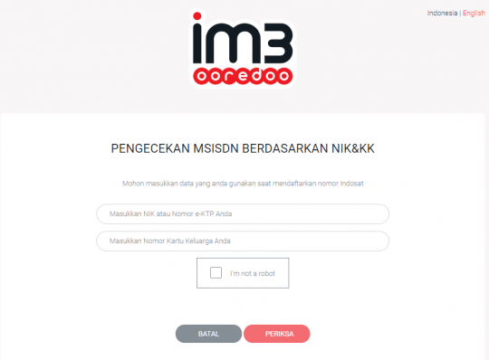 Cara Cek Nomor Indosat dengan NIK dan KK Via Web