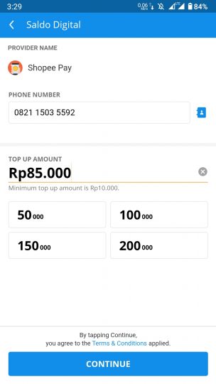 Isi saldo shopeepay