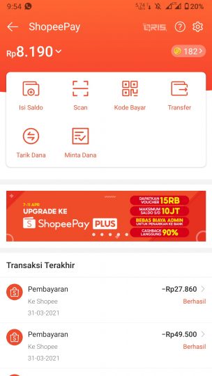Top Up ShopeePay dari DANA