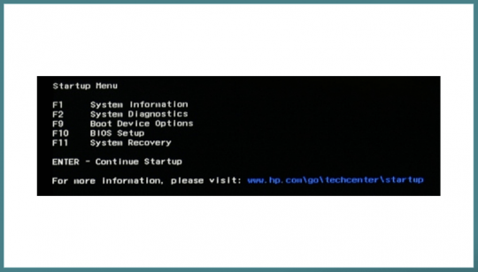 cara buka bios laptop hp