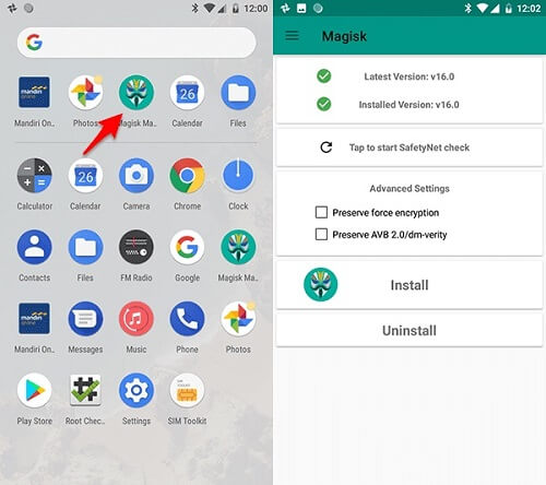 Jika icon Magisk sudah muncul artinya HP Xiaomi kamu sudah ter-Root!